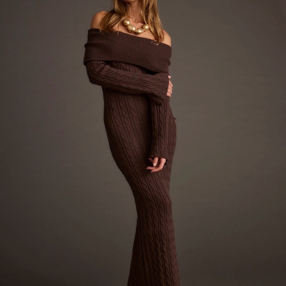 12th Tribe Brown Long Sleeve Dress (Rhiannon)